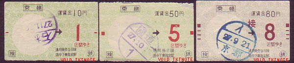 京阪神急行電鉄 軟券乗車券